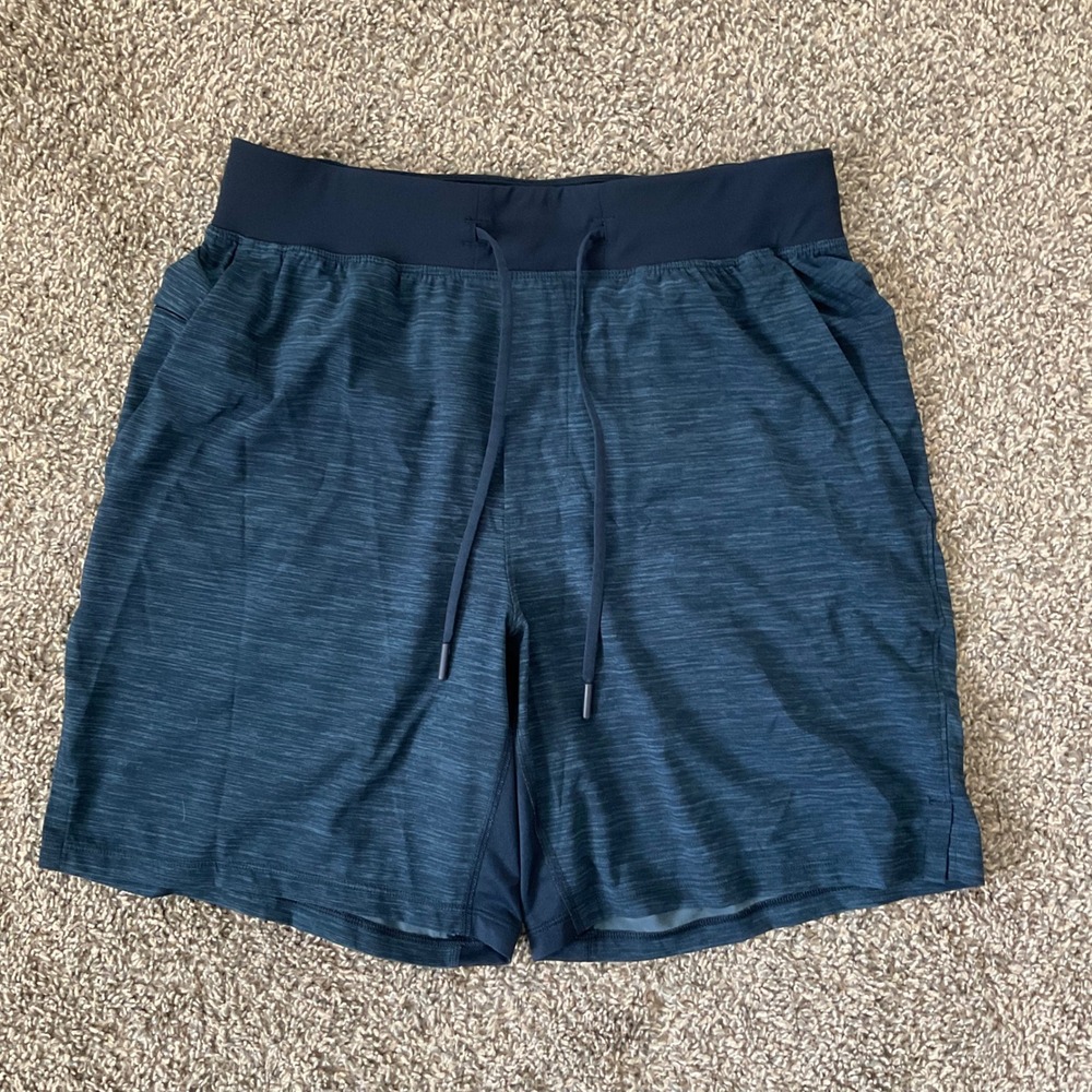 Lululemon Pace Breaker Linerless Short 7" Heathered Blue Men's Medium